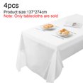 thumbnail image 2 of 4Pack Plastic Tablecloths 54" x 108" Party TableCloths Disposable for Party Birthdays Weddings Christmas Buffet Table, 2 of 5