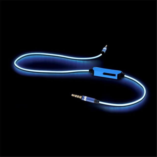 Pilot Automotive EL-1301B Electroluminescent Audio Sync Auxiliary Cable, Blue