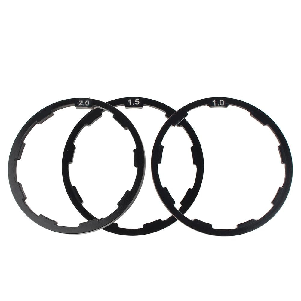 Bicycle Bottom Bracket Axle Washer Gasket Bicycle Headset Washer 15pcs Aluminium Alloy MRB Bike Flywheel Hub Spacer