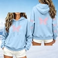 thumbnail image 2 of Hurxie Women's Graphic Hoodies Print Drawstring Long Sleeve Pocket Sweatshirt Pullover Tops, 2 of 6
