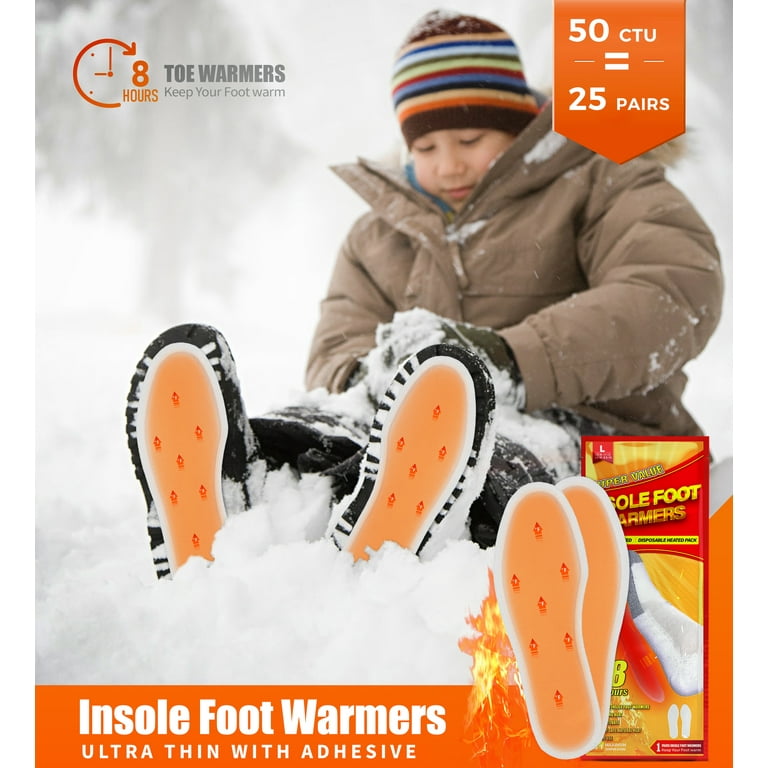 NFTIGB Insole Foot Warmers Value Pack, 25 Pairs, Size L for US