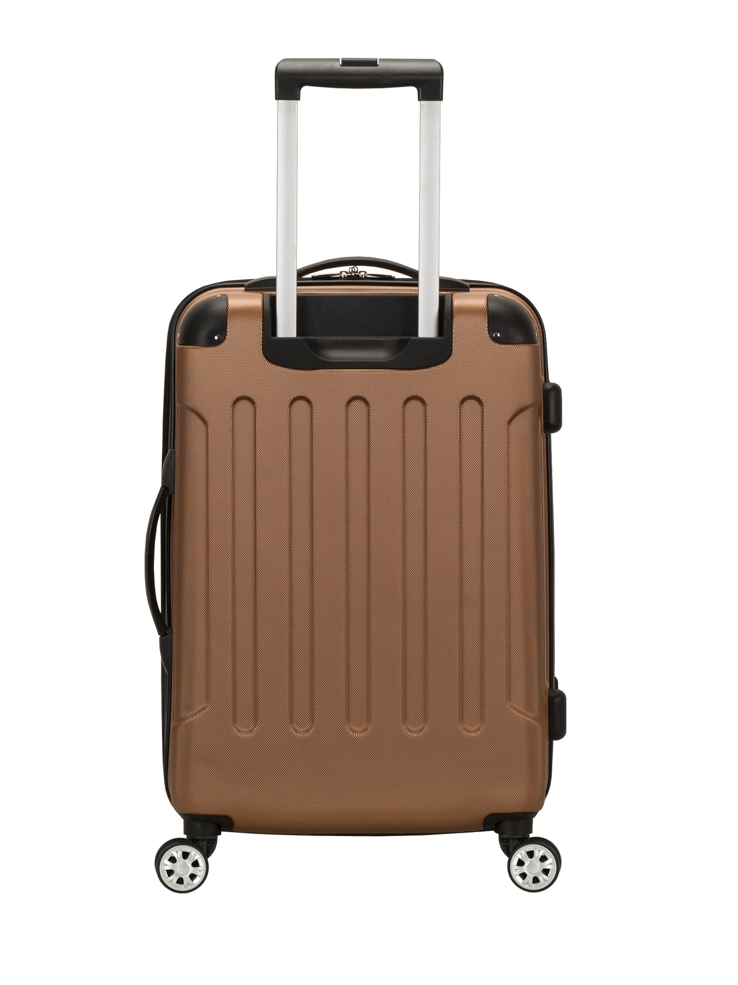 Rockland 20” Unisex 3-Piece Hardside Spinner Luggage Set, Brown