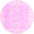 thumbnail image 1 of Ahgly Company Indoor Round Oriental Pink Traditional Area Rugs, 8' Round, 1 of 4