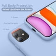 thumbnail image 3 of Funda de silicona ultradelgada para iPhone 11, resistente a golpes y con forro de microfibra suave antiarañazos, 6,1 pulgadas, color azul claro., 3 of 8