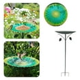 thumbnail image 2 of Metal Standing Bird Bath and Feeder for Outdoor Garden Patio Yard Balcony Freestanding Birdbath with Stable Base for Birds Water Drinker Food Bowl, 2 of 7