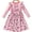 pink unicorn, variant on Popshion Toddler Girls Leopard Bowknot Dress Color Block Round Neck Casual Mid-length Fall Dress