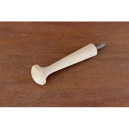 Screw-On Shaker Pegs - Birch Hardwood - 2-7/8 inch Length (10-Pack) by