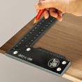 thumbnail image 6 of Carpenter Square Marking Tool Measuring Tool Professional L Shaped Square Ruler Black 200mm, 6 of 9