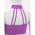 thumbnail image 6 of vastwit Kids Girls Latin Dance Tassel Shirt Sleeveless Layered Fringe Crop Top Samba Tango Ballroom Dancewear Purple 8, 6 of 7