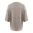 thumbnail image 4 of yunLCZ Women Shirts Womens Short Sleeve Sweaters Tops V Neck Pullover Knit Shirts Loose Blouses, 4 of 4