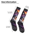 thumbnail image 2 of Naloa Colorful Wolf Head A Thigh High Socks Extra Long Stretchy Sock Women Over Knee High Opaque Stocking Daily Wear, 2 of 6