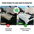 thumbnail image 4 of Golf Cart Seat Covers for 2 Seater,Spring Flower Microfiber Cart Seat Towel Blanket,Vintage Farmhouse Turquoise Boho Leaf Absorbent Breathable Non Slip Bench Seats Protector for Golf Course 51"x31", 4 of 9