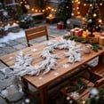 thumbnail image 6 of Miwamany 70.8 inch White Artificial Christmas Rattan Garland with Leaves String for Fireplace Mantel Tree Wreath Holiday Winter Home Decor, 6 of 6