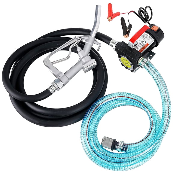 1-Pack 1 Inch Suction Hose for Transfer Pump, 6.5 Ft Clear PVC Oil Kerosene Tube with 3/4 and 1 Inch Threaded Couplings