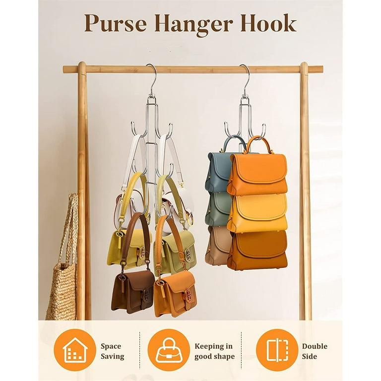 Osto Hanging Purse Organizer; 2-sided, 8 Pockets, Swivel Hook; Closet  Handbag Holder And Organizer For 8 Purses : Target