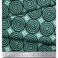 thumbnail image 2 of Soimoi Moss Georgette Fabric Diamond & Circle Block Print Fabric by Yard 42 Inch Wide, 2 of 2