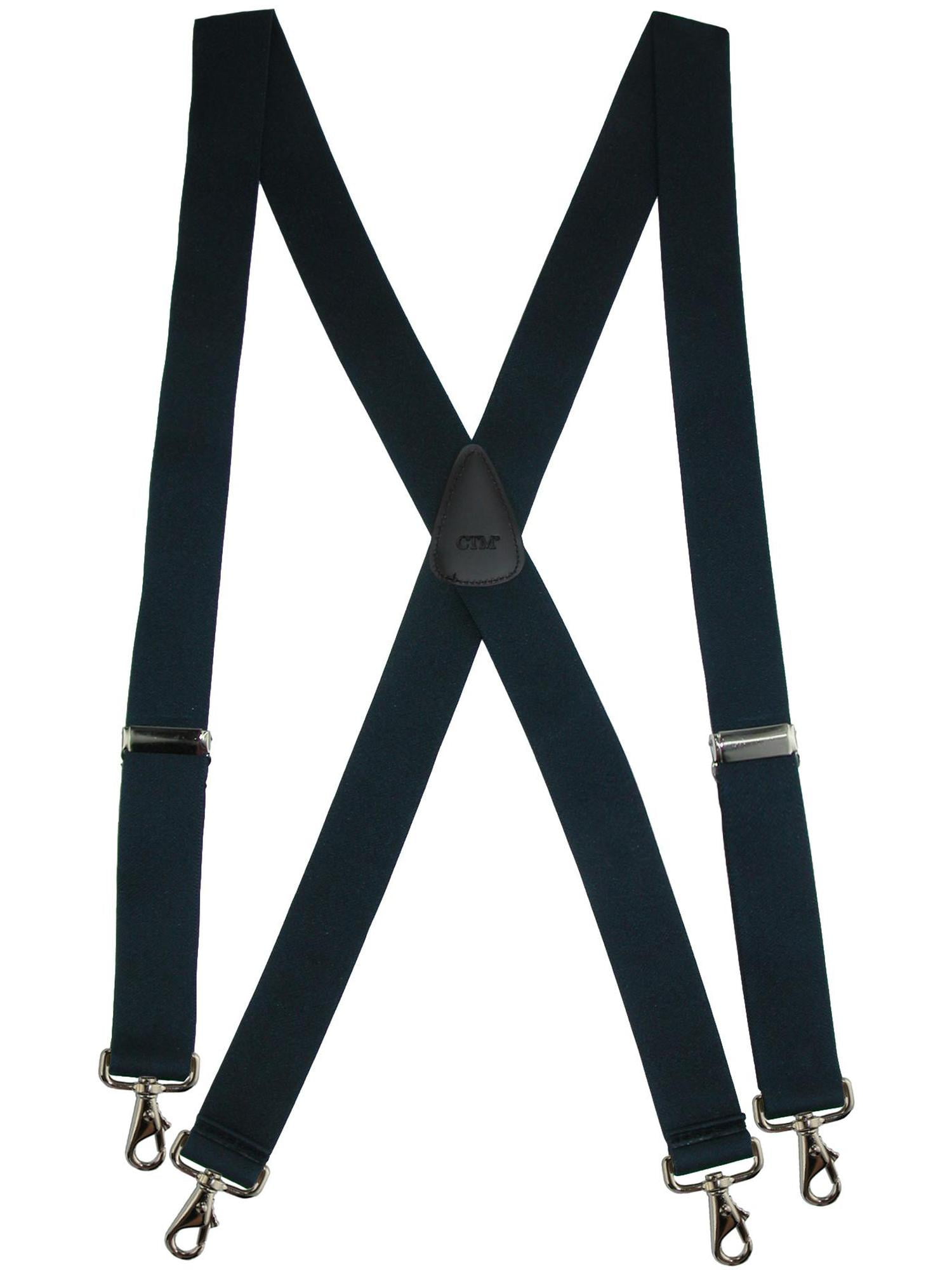 CTM CTM® Elastic Solid Color XBack Suspender with Swivel Hook Ends