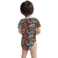 thumbnail image 5 of Daiia Geometry Printed Unisex-Baby Short Sleeve Onesies Bodysuits Baby Climbing Clothes Soft and Comfortable Romper with Expandable Shoulder Design-18 Months, 5 of 8