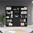thumbnail image 2 of FM FURNITURE Bayard 3 Piece Living Room Set Black Engineered Wood, 2 of 6