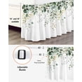 thumbnail image 3 of Eucalyptus Leaf Bed Skirt King Size 16" Drop Watercolor Green Plant Farm Ruffled Wrap Around Bed Skirts Adjustable Elastic Bedskirt Dust Ruffle for King Size Bed, 3 of 7