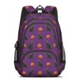thumbnail image 2 of Black Cat Purple Pattern Cute School Backpack Bag with Padded Back and Adjustable Shoulder Straps 16.9 X 12.6 X 5.9 Inches, 2 of 5