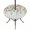 Gray Pink, variant on Round Outdoor Tablecloth with Umbrella Hole and Zipper, Colorful Flowers Tablecloth with Elastic Waterproof, Spring Leaves Floral Botanical Wood Grain Patio Table Covers for 31" - 35" Pool Tables