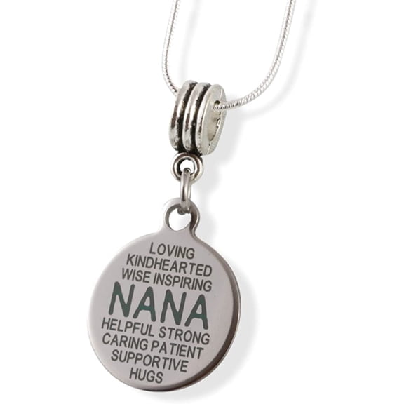 Nana Necklace Pendant Gift Gifts for Grandma Grandmother Jewelry Jewlry Charm Accessories Stuff Gift for Men Women Decor Nanna Nano Nona