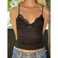 thumbnail image 4 of Boiiwant Women's Lace Patchwork Cami Tops Summer Spaghetti Strap V Neck Camisole Basic Tank Tops, 4 of 8