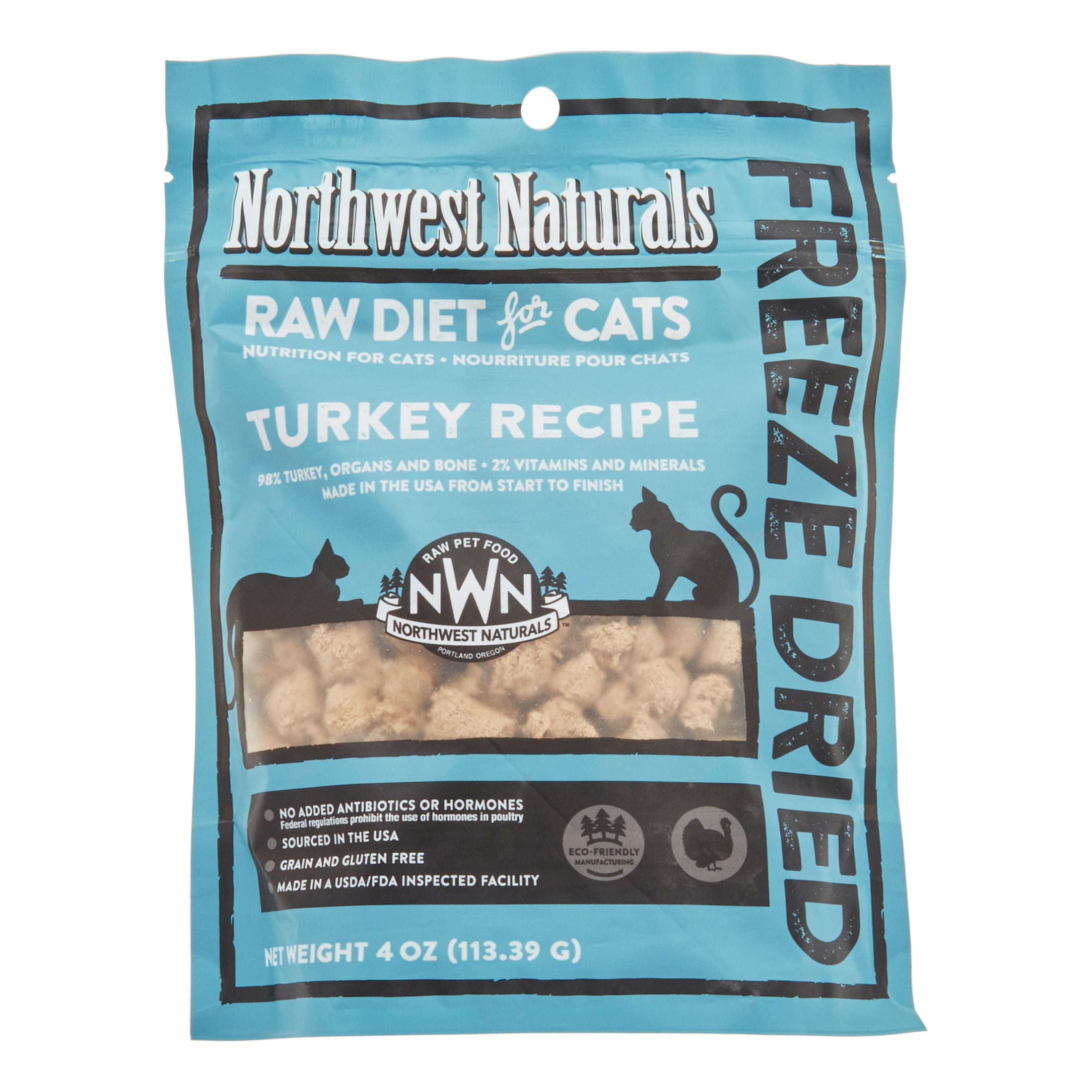 NW Naturals Raw Diet GrainFree Turkey Freeze Dried Cat Treats, 4 Oz