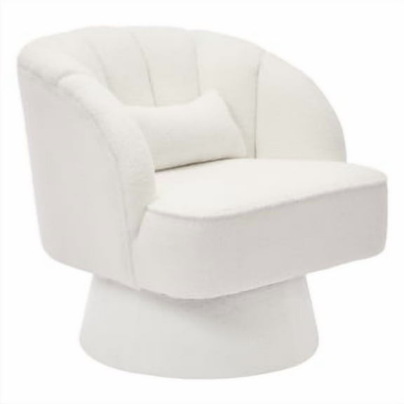 Swivel Accent Chair with Armrest,Modern Swivel Barrel Chair with Curve Back and Soft Cushion,Comfy Round Armchair Single Sofa for Living Room,Bedroom,Waiting Room