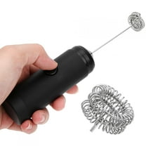 Milk Frother Rechargeable Handheld Mini Kitchen Stainless Steel Electric Whisk Coffee Frother Mixer Adjustable Foam Maker Blender for Coffee Matcha Latte Cappuccino Hot Chocolate