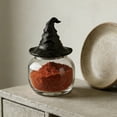 thumbnail image 5 of Witch-Themed Gothic Spice Jar, Glass Storage Jar with Iron Stand, Dark Style Kitchen Decor Canister, Unique Seasoning Holder for Home, Kitchen, Dining & Gothic Decor Use, 5 of 6