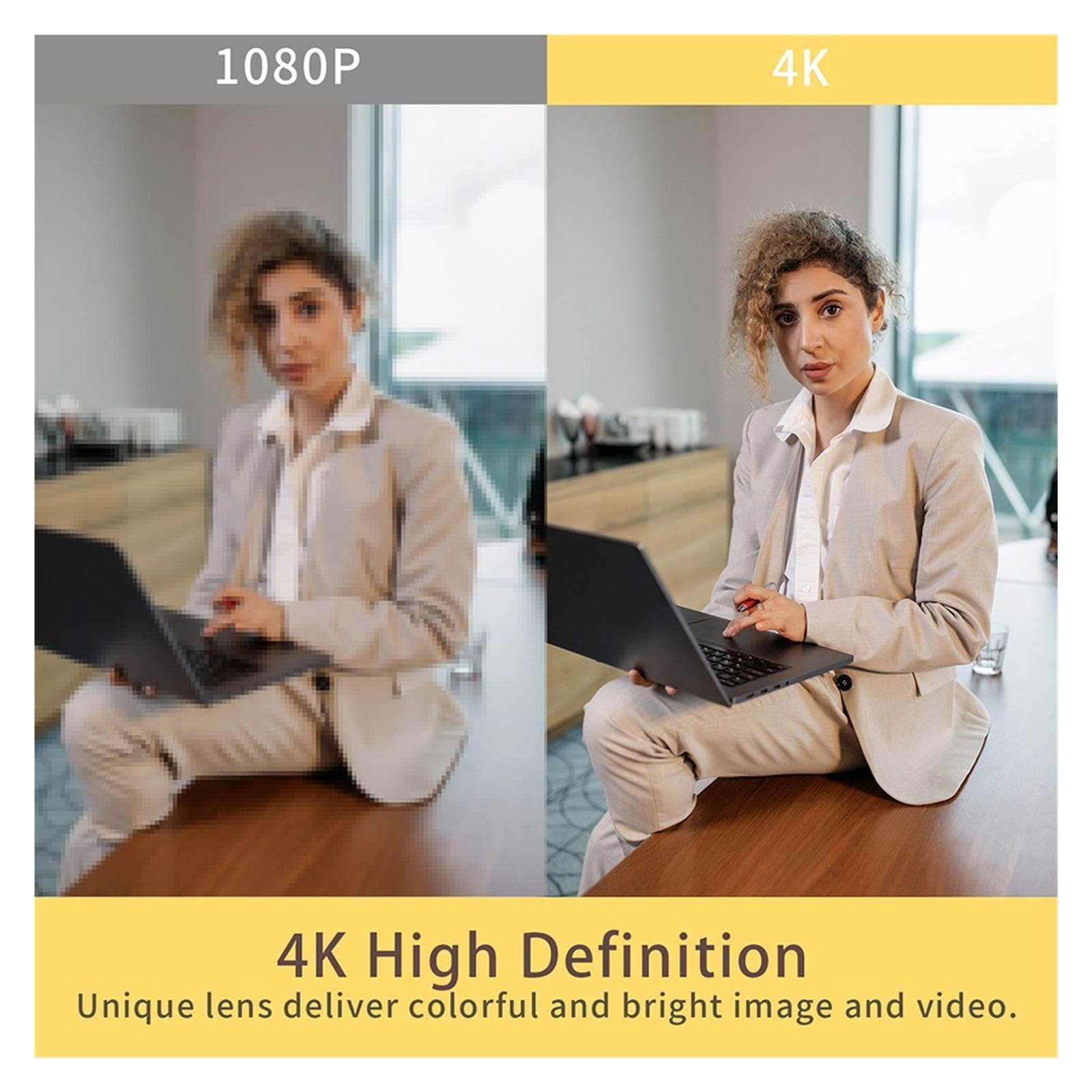 4K Auto Focus AI-Powered PTZ Webcam Remote Control Living Stream Camera 3X Zoom Auto Track Online Meeting Video Camera ,Full Clarity