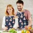 thumbnail image 3 of Dark Blue Little Princess Pattern Apron-Garden Aprons for Women with Pockets-Cotton Linen Waterproof Kitchen Cooking Gardening Aprons Adjustable for Kitchen,Cooking,BBQ and Salon 33x27 Inch, 3 of 7