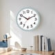 thumbnail image 5 of Reloj de pared AKCISOT de 20 cm, silencioso, funciona con pilas, azul y gris, 5 of 9