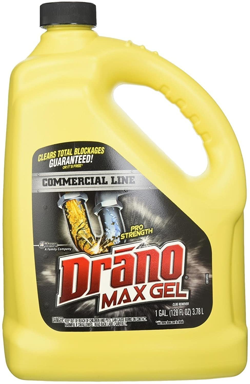 Drano Max Gel Drain Clog Remover and Cleaner for Shower or Sink Drains, Unclogs and Removes Hair, Soap Scum, Blockages, 128 oz