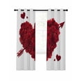 thumbnail image 7 of Happy Valentine's Day Blackout Curtains for Bedroom, Red Roses Love Heart Romantic Thermal Insulated Kitchen Drapes with Grommets, Light Blocking Window Treatment, 2 Panels 52" x 96", 7 of 7