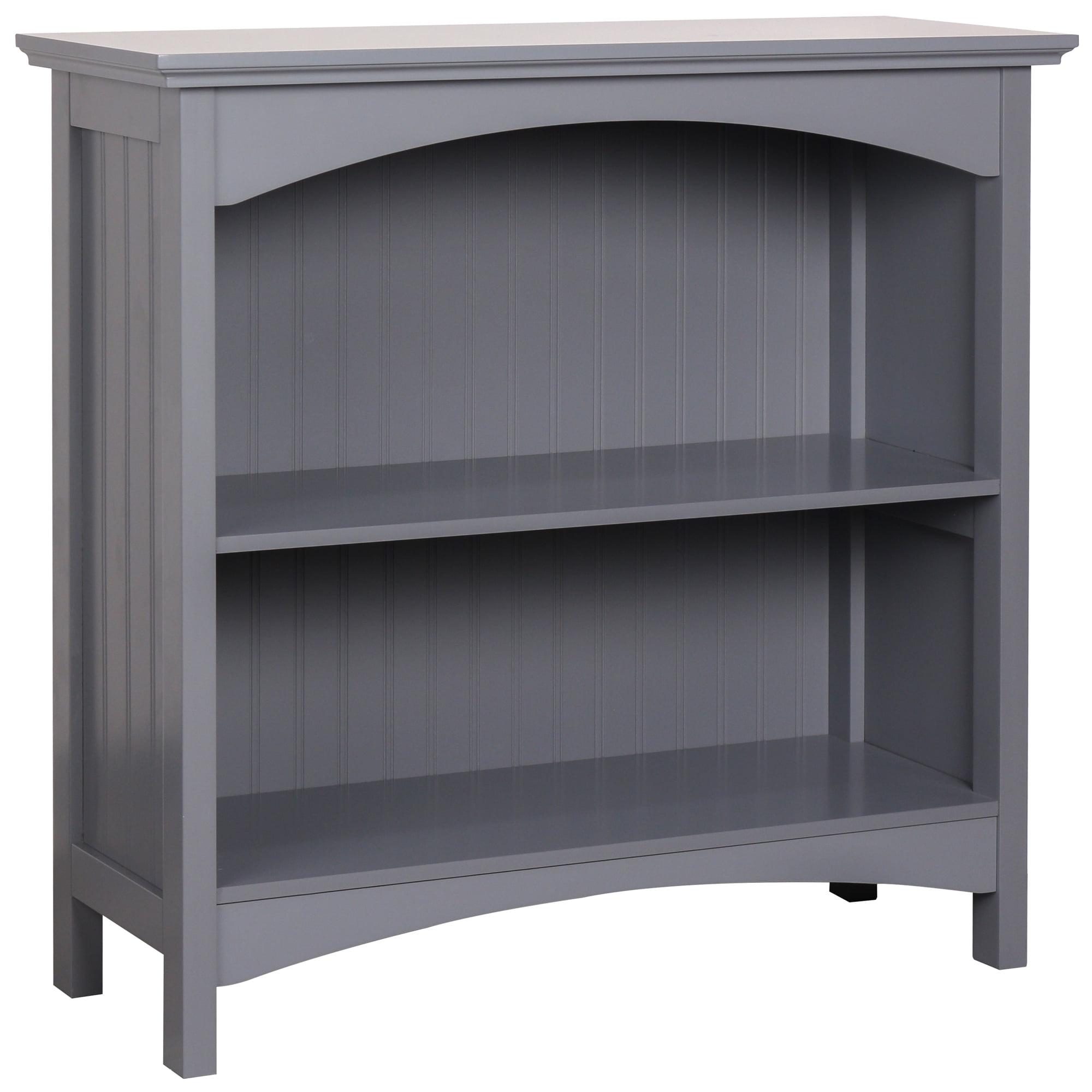eHemco 2 Tier Storage Shelf Bookcase with 2 Arched Supports, 29 Inches ...