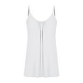 thumbnail image 4 of Staron Camisoles d'Été pour Femmes Sans Manches à Bretelles Spaghetti Tunique Débardeur Décontractée Unie à Col Rond Hauts Couche de Base Camis Cami Chemise, 4 of 6