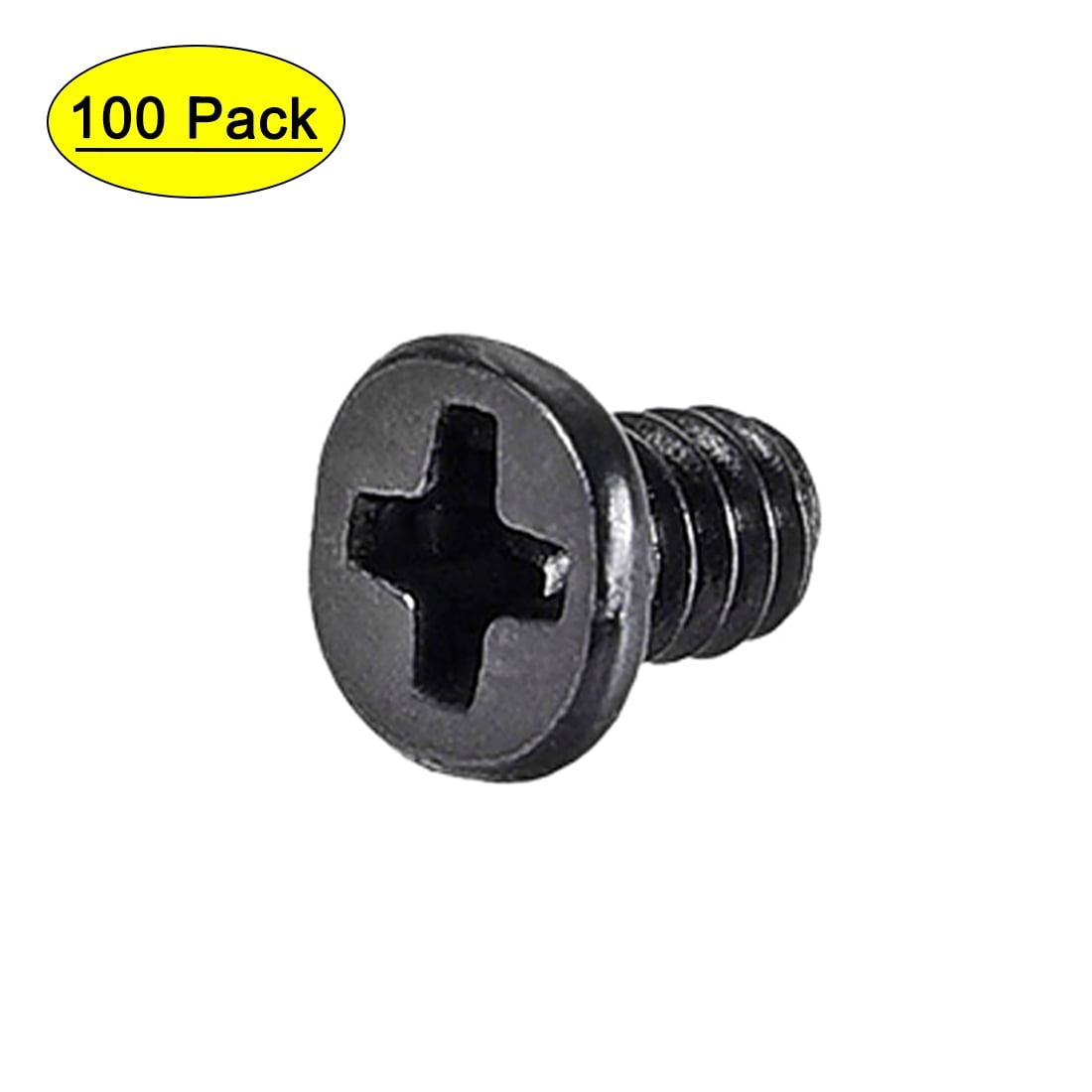 M1.4 x 2mm Laptop Notebook Computer Screws Phillips Head Screw Black