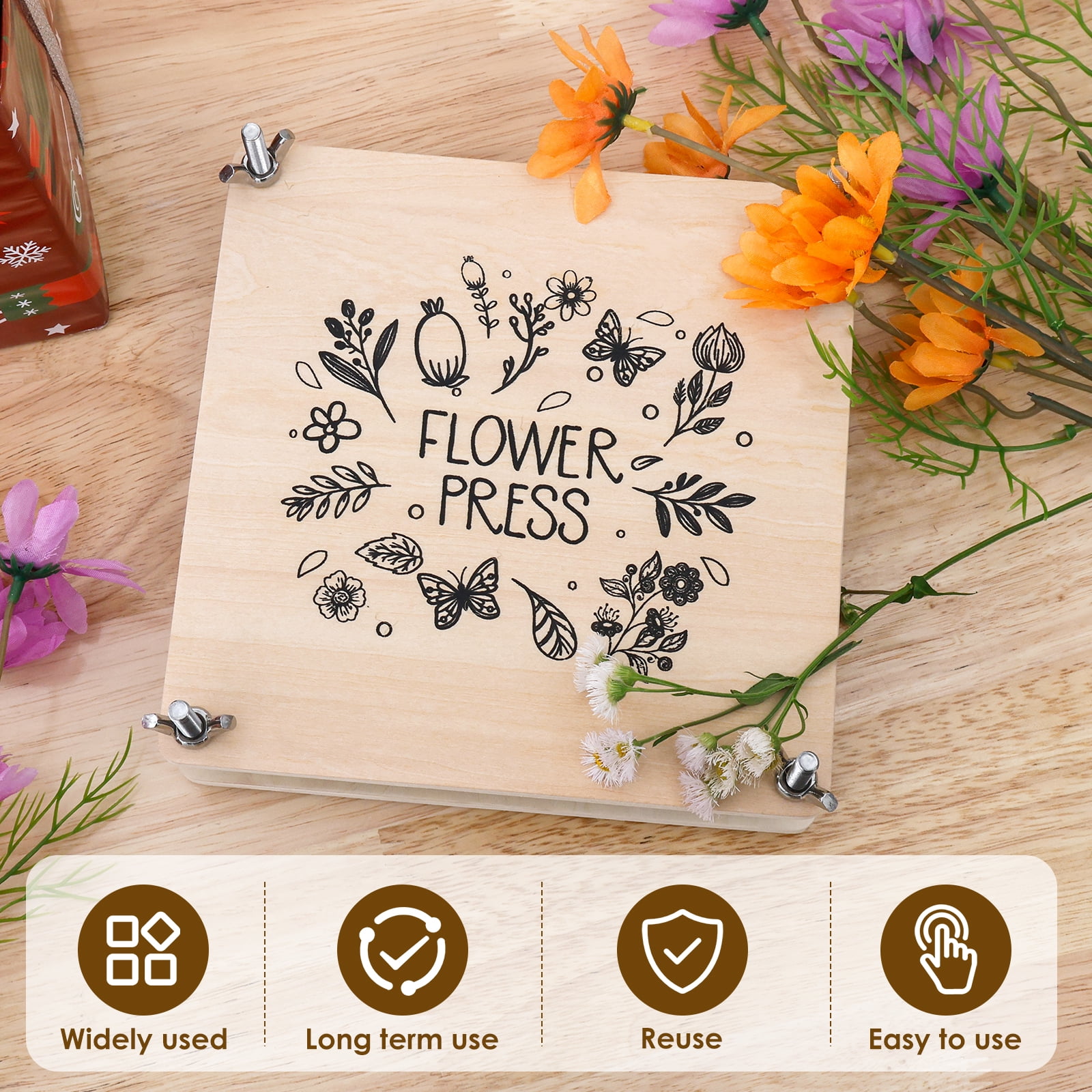 Threns 2 Pcs Flower Press Kit Innovative Flower Preservation Kit DIY Floral Pressing Art Supplies for Children Adult Craft Lover