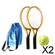thumbnail image 1 of Paquete de 2-4 mini raqueta de tenis y juego de pelotas, decoración para tartas artesanal 2 piezas, 1 of 10