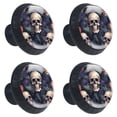 thumbnail image 2 of 4 Pcs Skull Knobs for Kitchen Cabinet Cupboard Dresser Bookcase Drawer Pulls Handles Round Home Decor, 2 of 8