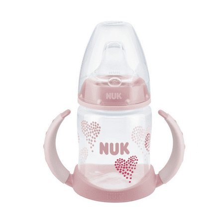 NUK Tritan Learner Sippy Cup, 5 ounce, Pink Hearts, 1 Pack