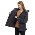 thumbnail image 2 of Wantdo Women's Recycled Recycled Winter Jackets Quilted Detachable Hooded Winter Coats Waterproof Puffer Coats Dark Gray M, 2 of 12