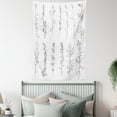 thumbnail image 4 of Modern Floral Tapestry, Hand Drawn Like Monochrome Sketch of Wild Herbs on Plain Backdrop, Wall Hanging for Bedroom Living Room Dorm Decor, 40W X 60L Inches, White Charcoal Grey, by Ambesonne, 4 of 5