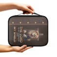 thumbnail image 2 of FKELYI Brown Lion Cross Print Bible Cover PU Leather Church Bible Bag Zippered Book Carrier Bags Portable Book Organizer Holder with Top Handle for Women Men Outdoor Study, 2 of 6