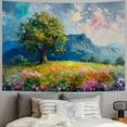 thumbnail image 2 of JRXY Landscape Painting Tapestry - High-Quality Short Plush Wall Hanging Painting, 2 of 6