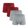 thumbnail image 1 of StSilkitty 4 Pack Men's Boxer Briefs Mid Rise Elastic Underwear Solid Color Lightweight Soft Breathable Underpants, 1 of 4