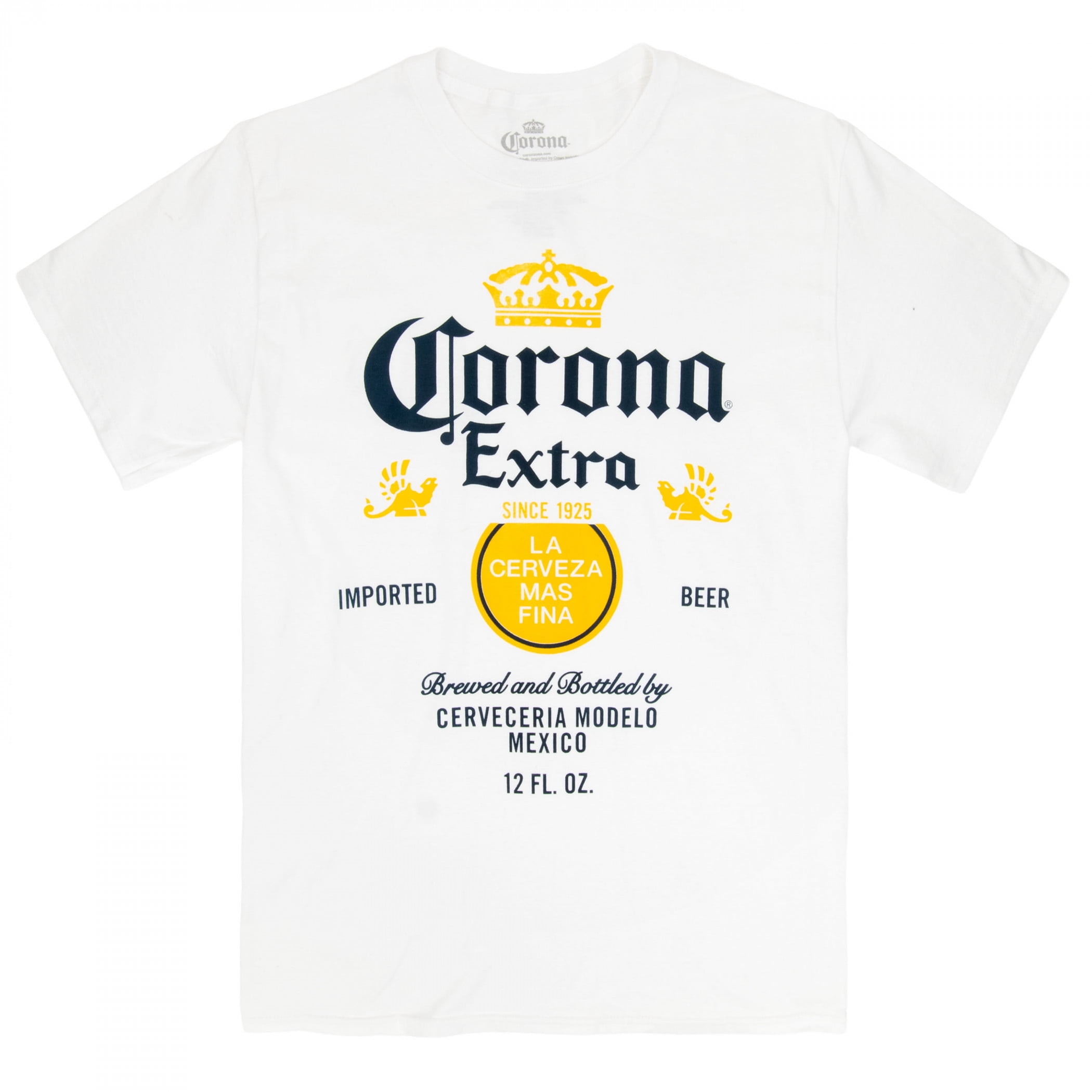 Corona Extra 47488-XX-Large Men Beer Label Design White T-Shirt